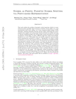 Symbol as Points: Panoptic Symbol Spotting via Point-based
  Representation