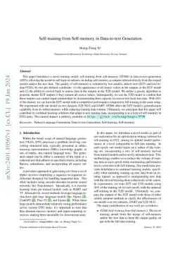 Self-training from Self-memory in Data-to-text Generation