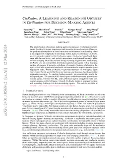 CivRealm: A Learning and Reasoning Odyssey in Civilization for
  Decision-Making Agents