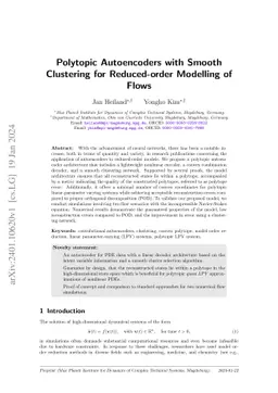 Polytopic Autoencoders with Smooth Clustering for Reduced-order
  Modelling of Flows