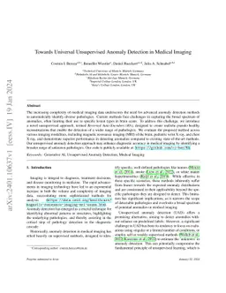 Towards Universal Unsupervised Anomaly Detection in Medical Imaging