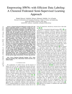 Empowering HWNs with Efficient Data Labeling: A Clustered Federated
  Semi-Supervised Learning Approach
