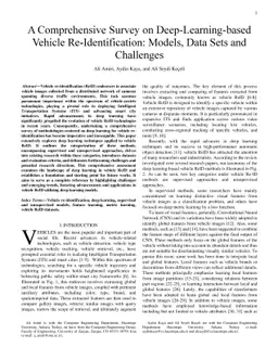A Comprehensive Survey on Deep-Learning-based Vehicle Re-Identification:
  Models, Data Sets and Challenges