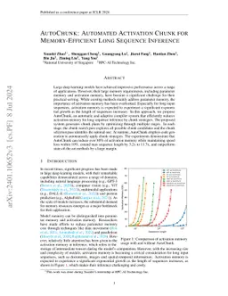 AutoChunk: Automated Activation Chunk for Memory-Efficient Long Sequence
  Inference