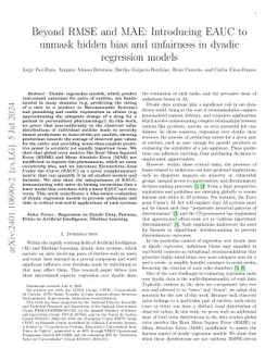 Beyond RMSE and MAE: Introducing EAUC to unmask hidden bias and unfairness in dyadic regression models
