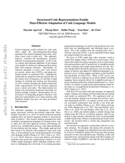 Structured Code Representations Enable Data-Efficient Adaptation of Code
  Language Models