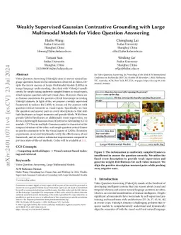 Weakly Supervised Gaussian Contrastive Grounding with Large Multimodal
  Models for Video Question Answering