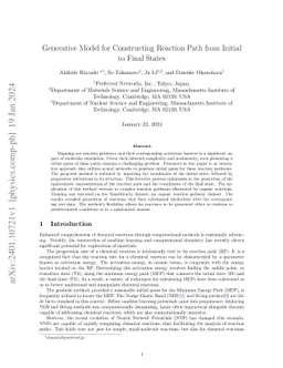 Generative Model for Constructing Reaction Path from Initial to Final
  States