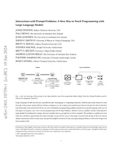 Interactions with Prompt Problems: A New Way to Teach Programming with
  Large Language Models