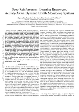 Deep Reinforcement Learning Empowered Activity-Aware Dynamic Health
  Monitoring Systems
