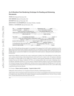 An AI-Resilient Text Rendering Technique for Reading and Skimming
  Documents