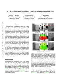 SCENES: Subpixel Correspondence Estimation With Epipolar Supervision