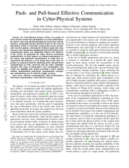 Push- and Pull-based Effective Communication in Cyber-Physical Systems