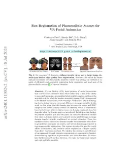 Fast Registration of Photorealistic Avatars for VR Facial Animation