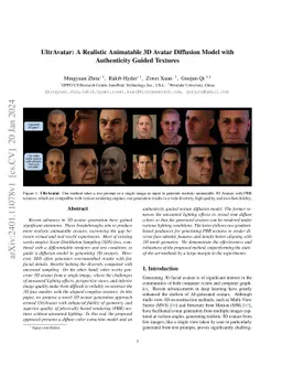 UltrAvatar: A Realistic Animatable 3D Avatar Diffusion Model with
  Authenticity Guided Textures