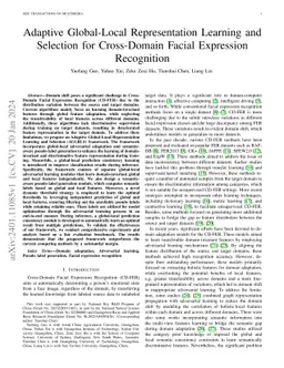 Adaptive Global-Local Representation Learning and Selection for
  Cross-Domain Facial Expression Recognition