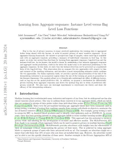 Learning from Aggregate responses: Instance Level versus Bag Level Loss
  Functions