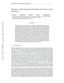 Neural auto-designer for enhanced quantum kernels