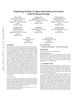 Exploiting Duality in Open Information Extraction with Predicate Prompt
