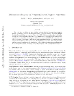 Efficient Data Shapley for Weighted Nearest Neighbor Algorithms