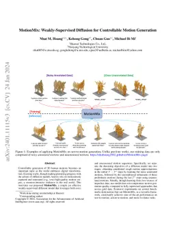 MotionMix: Weakly-Supervised Diffusion for Controllable Motion
  Generation