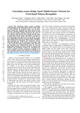 Uncertainty-aware Bridge based Mobile-Former Network for Event-based
  Pattern Recognition