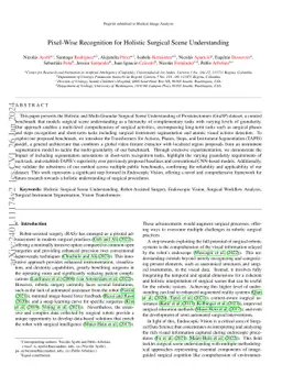Pixel-Wise Recognition for Holistic Surgical Scene Understanding