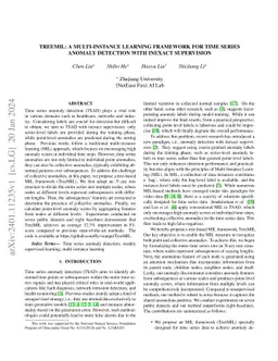 TreeMIL: A Multi-instance Learning Framework for Time Series Anomaly
  Detection with Inexact Supervision