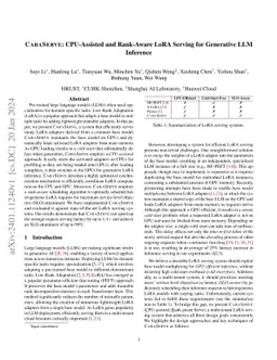 CaraServe: CPU-Assisted and Rank-Aware LoRA Serving for Generative LLM
  Inference