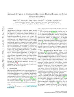 Automated Fusion of Multimodal Electronic Health Records for Better
  Medical Predictions