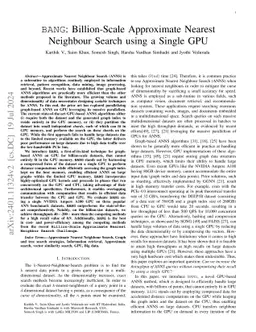 BANG: Billion-Scale Approximate Nearest Neighbor Search using a Single
  GPU