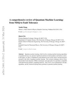 A comprehensive review of Quantum Machine Learning: from NISQ to Fault
  Tolerance