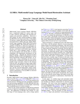 LLMRA: Multi-modal Large Language Model based Restoration Assistant