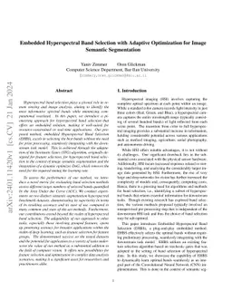 Supervised Embedded Methods for Hyperspectral Band Selection