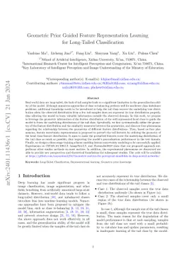 Geometric Prior Guided Feature Representation Learning for Long-Tailed
  Classification