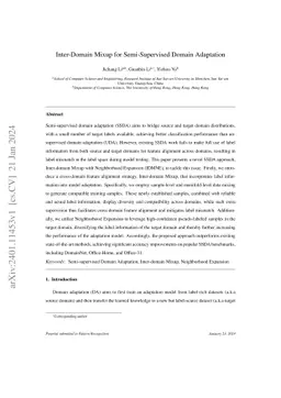 Inter-Domain Mixup for Semi-Supervised Domain Adaptation