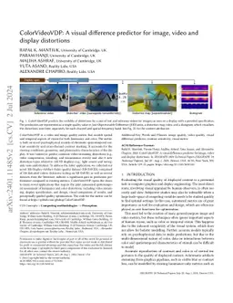 ColorVideoVDP: A visual difference predictor for image, video and
  display distortions
