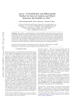 $\texttt{immrax}$: A Parallelizable and Differentiable Toolbox for
  Interval Analysis and Mixed Monotone Reachability in JAX