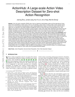 ActionHub: A Large-scale Action Video Description Dataset for Zero-shot
  Action Recognition