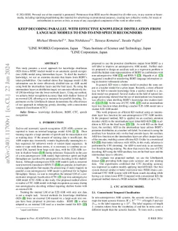 Keep Decoding Parallel with Effective Knowledge Distillation from
  Language Models to End-to-end Speech Recognisers