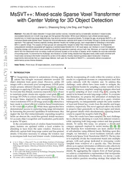 MsSVT++: Mixed-scale Sparse Voxel Transformer with Center Voting for 3D
  Object Detection