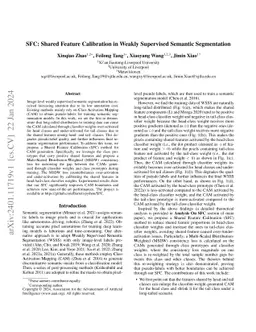 SFC: Shared Feature Calibration in Weakly Supervised Semantic
  Segmentation