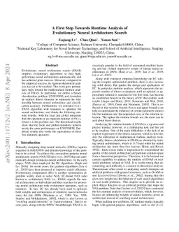 A First Step Towards Runtime Analysis of Evolutionary Neural
  Architecture Search