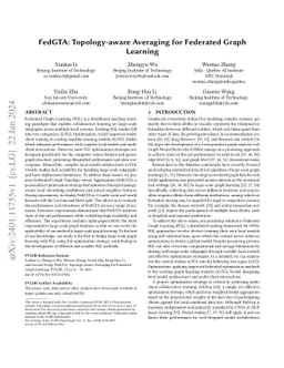 FedGTA: Topology-aware Averaging for Federated Graph Learning
