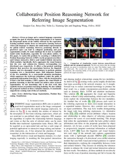 Collaborative Position Reasoning Network for Referring Image
  Segmentation