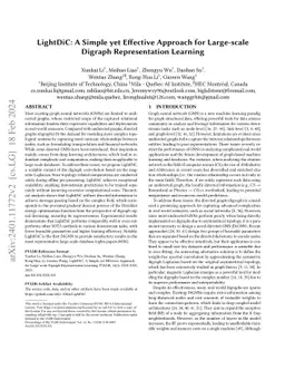 LightDiC: A Simple yet Effective Approach for Large-scale Digraph
  Representation Learning