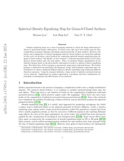 Spherical Density-Equalizing Map for Genus-0 Closed Surfaces