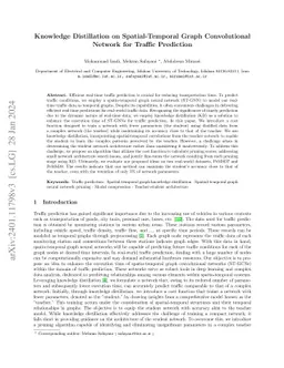 Knowledge Distillation on Spatial-Temporal Graph Convolutional Network
  for Traffic Prediction