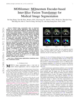MOSformer: Momentum encoder-based inter-slice fusion transformer for medical image segmentation