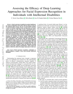 Assessing the Efficacy of Deep Learning Approaches for Facial Expression
  Recognition in Individuals with Intellectual Disabilities